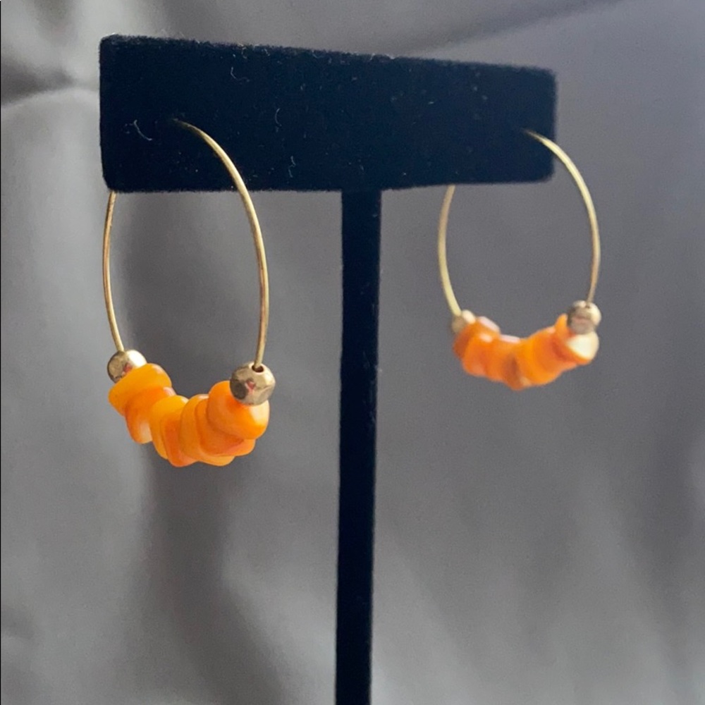 2/$12 Gold toned brass hoop earrings